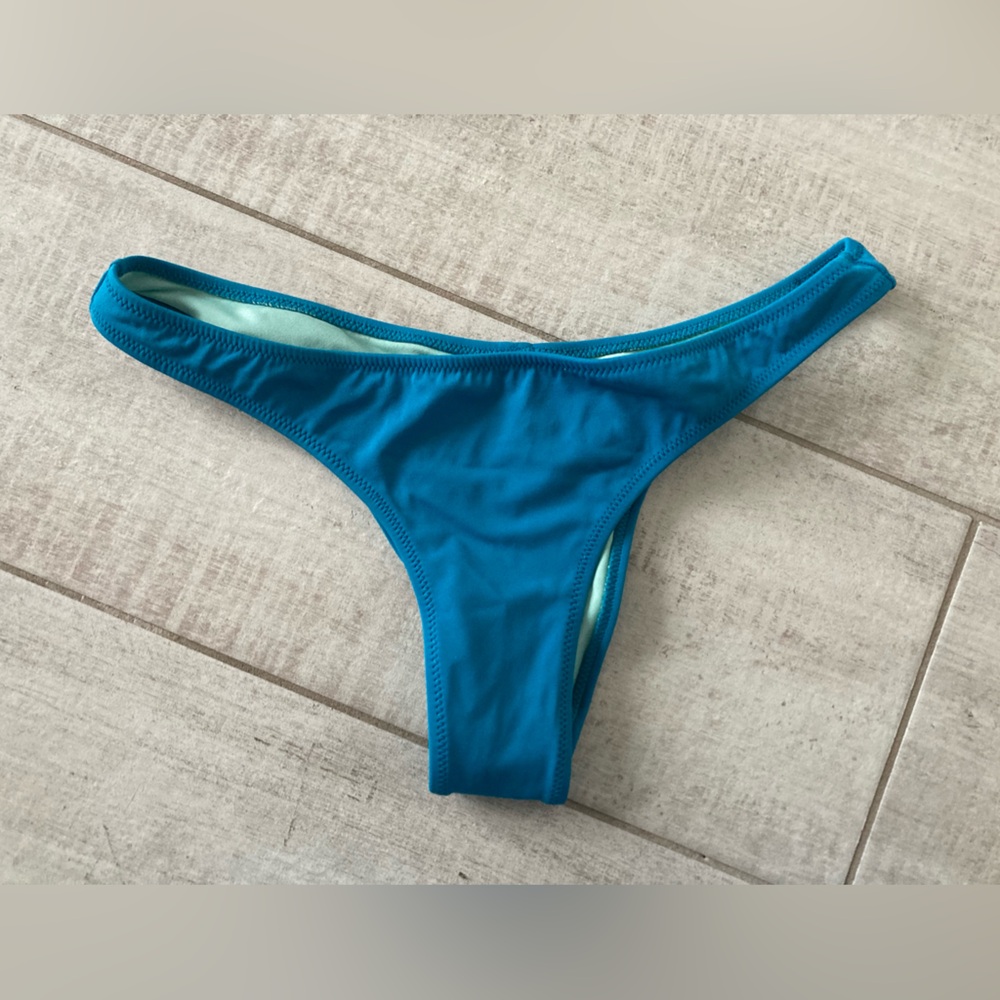 NWOT Victoria's Secret Teal Bikini Thong Bottom
